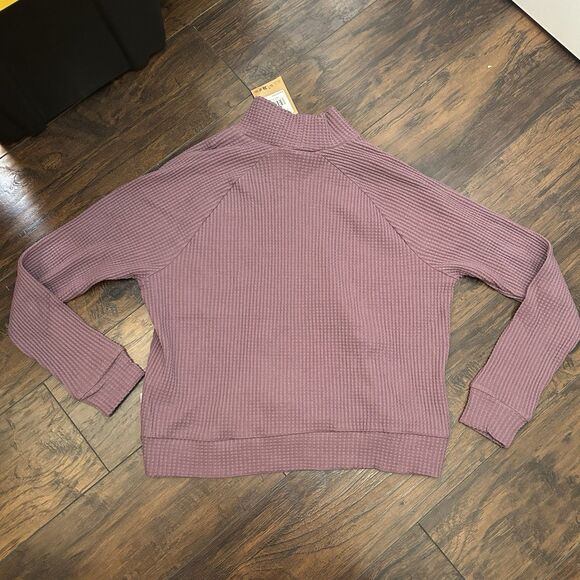 The North Face Chabot Mock Neck Long Sleeve Sweater Midnight Muave Large NWT - Picture 7 of 7